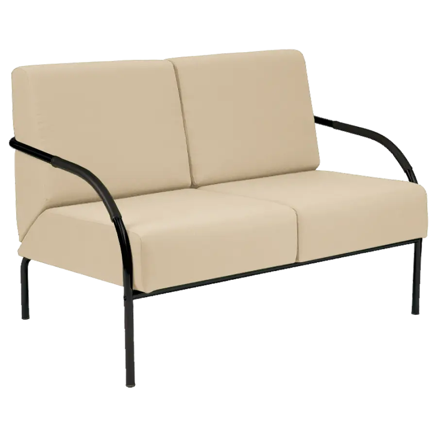 SPA 2 černý lak, látka SUE S 1219 - látka krémová